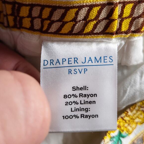 NEW Draper James Women’s Pants Resortwear Travelcore Coastal Floral Linen Sz L - Picture 8 of 10